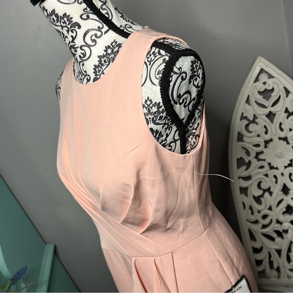 Eliza J Ruffle Drape Sleeveless Maxi Dress Evening Gown Size 6 Wedding Guest - Picture 11 of 16